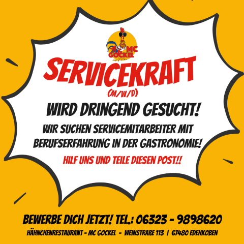 Servicekraft gesucht!